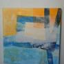 Choix de couleurs faisant penser à l'été
présence de l'eau
présence du soleil
légèreté des jours
détente
vacances
cette peinture peut être associée en diptyque avec PISCINE I
ready to hang