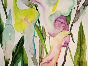 Original Abstract Botanic Paintings by Choin Lim