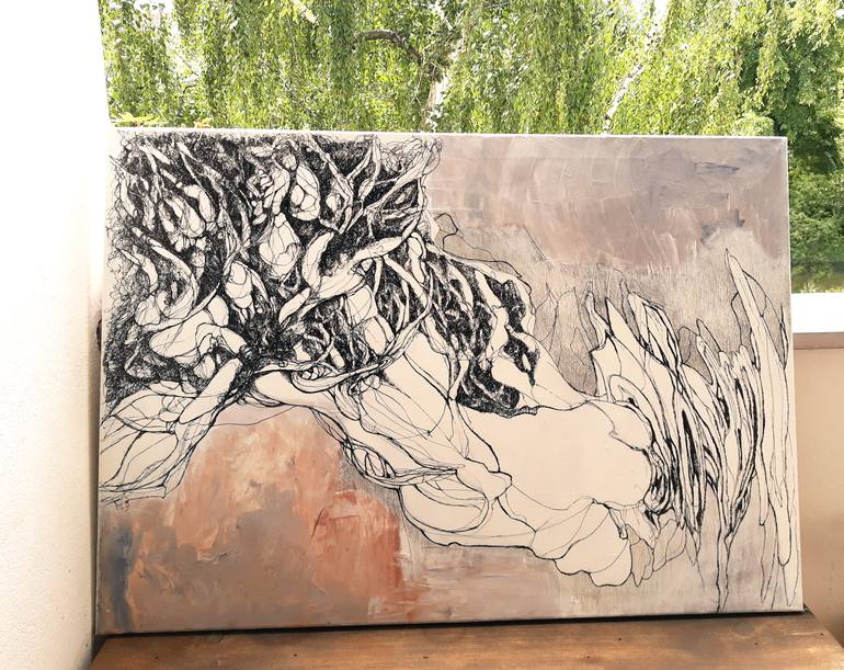 Original Abstract Drawing by Jörg Kuplens