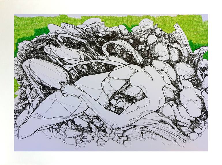 Original Abstract Drawing by Jörg Kuplens