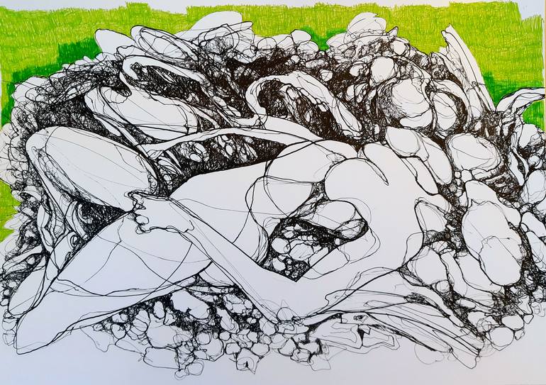 Original Abstract Drawing by Jörg Kuplens