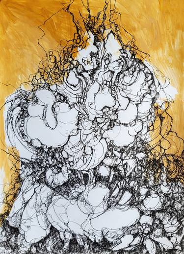 Original Fine Art Abstract Drawings by Jörg Kuplens