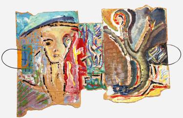 Original Abstract People Collage by Joseph Ginsberg