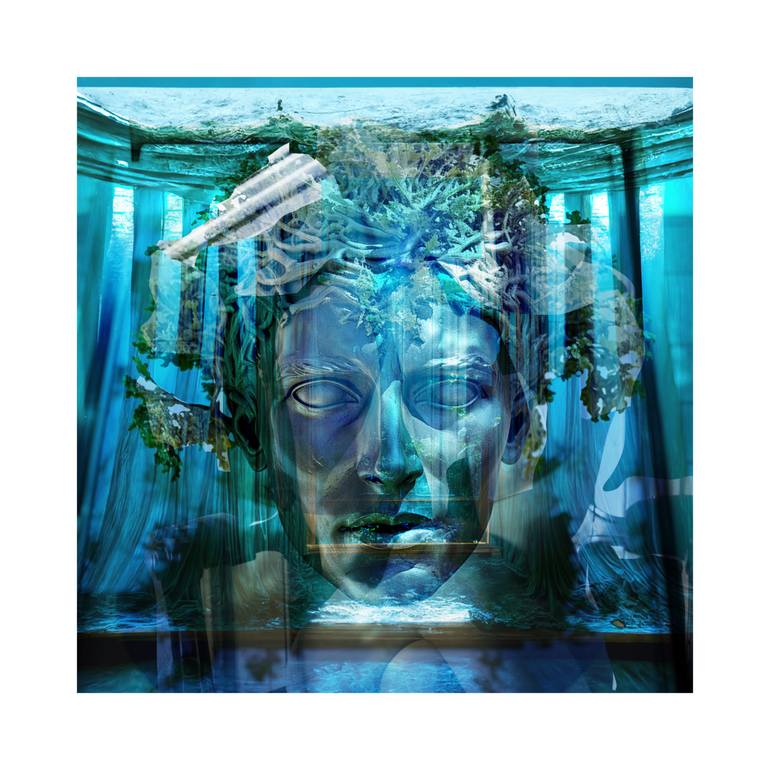 Original Water Photography by Paula Craioveanu | Contemporary Art on Paper | UNDER THE SEA #1 COLLAGE limited edition 3/20