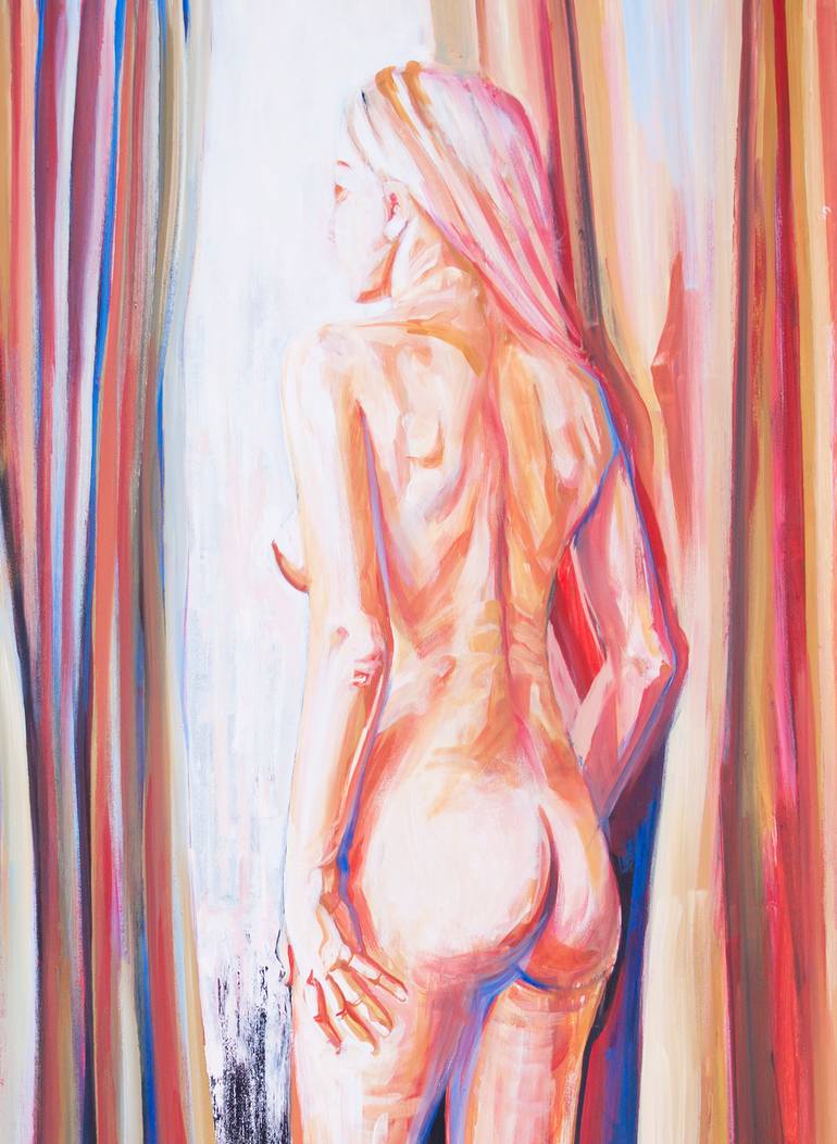 Original Fauvism Nude Painting by Paula Craioveanu