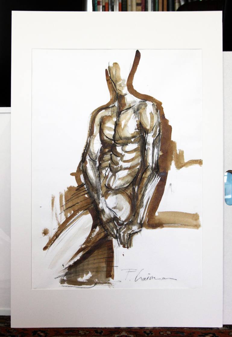 Original Figurative Body Drawing by Paula Craioveanu