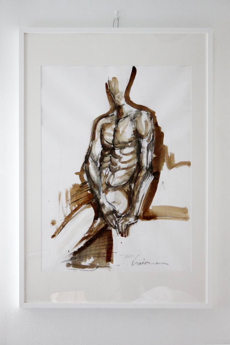 Original Figurative Body Drawing by Paula Craioveanu
