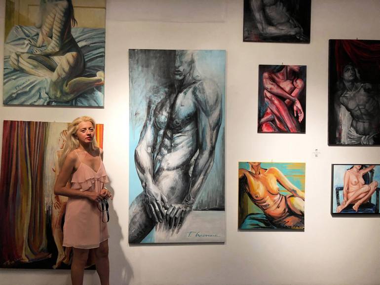 Original Expressionism Nude Painting by Paula Craioveanu