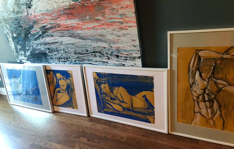 Original Expressionism Erotic Drawing by Paula Craioveanu