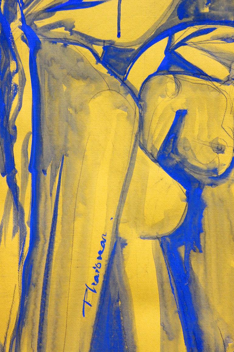 Original Figurative Nude Drawing by Paula Craioveanu