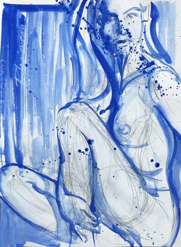 Out of the Water, original drawing by Paula Craioveanu thumb