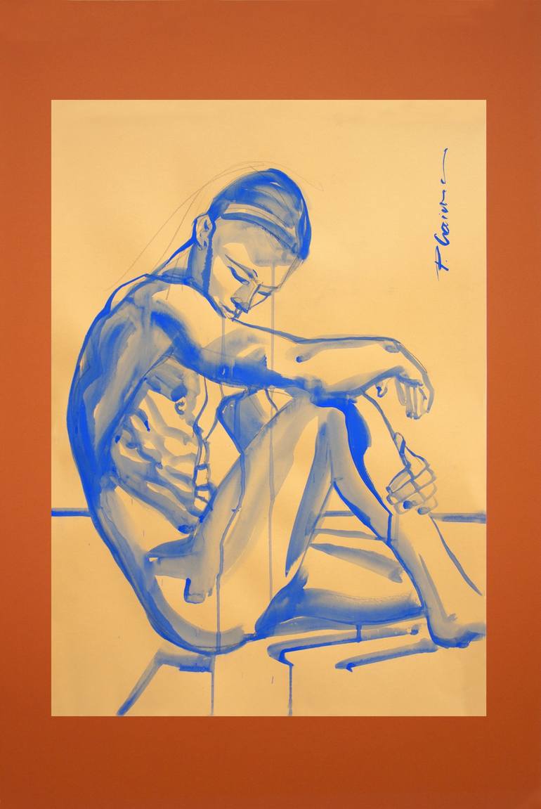 Original Nude Drawing by Paula Craioveanu