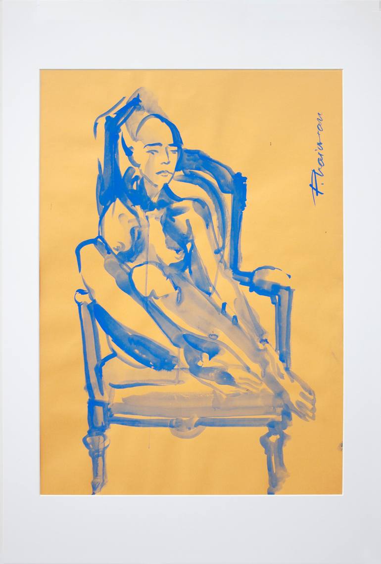 Original Figurative Nude Drawing by Paula Craioveanu