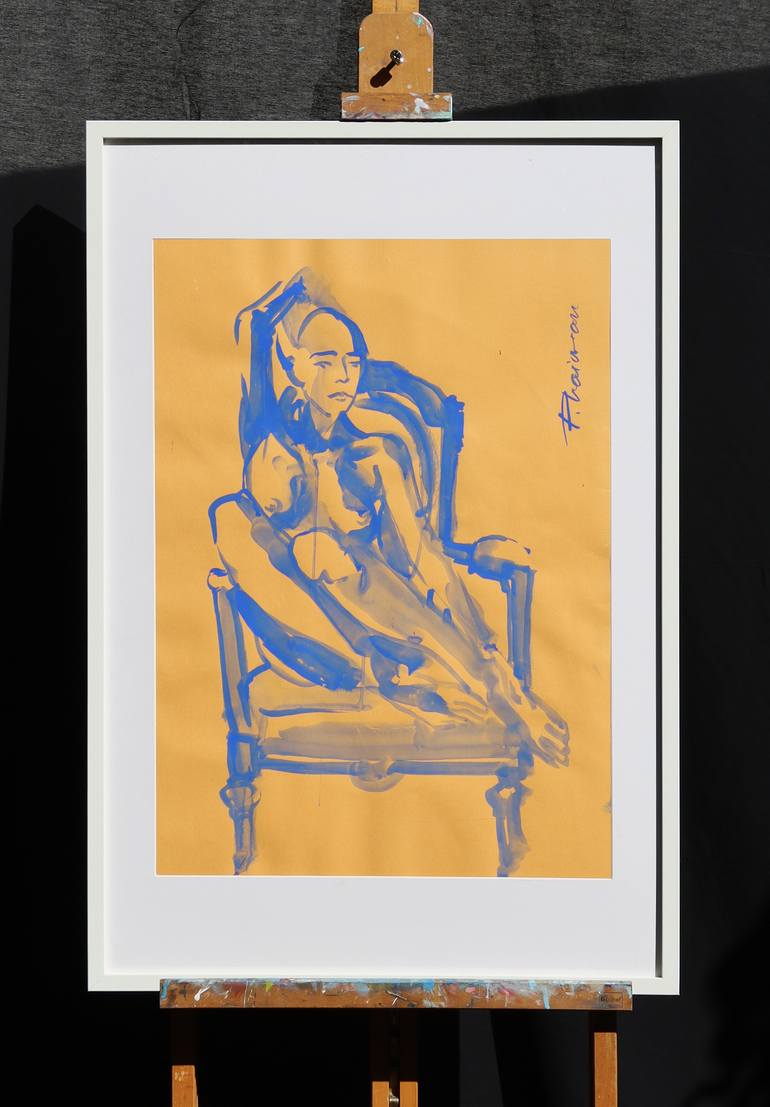 Original Figurative Nude Drawing by Paula Craioveanu