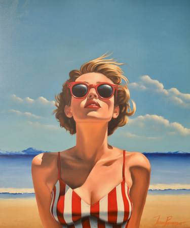 Original Realism Beach Painting by Johnny Popkess