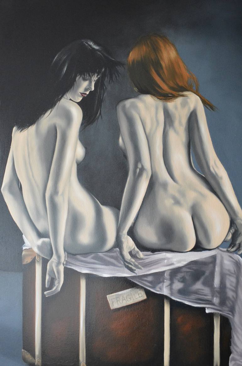 Original Nude Painting by Johnny Popkess