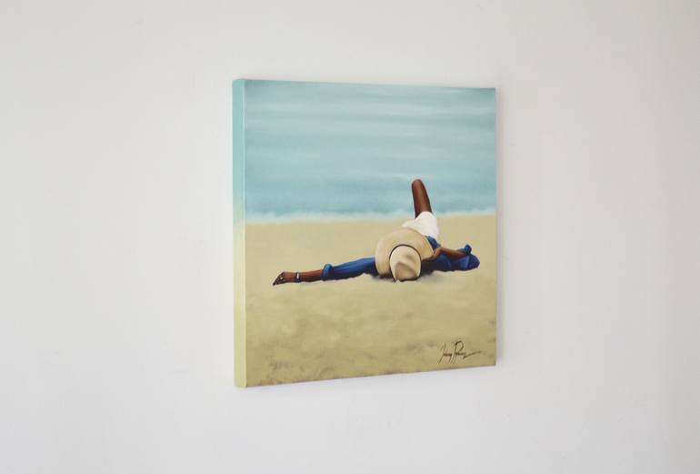 Original Figurative Beach Painting by Johnny Popkess