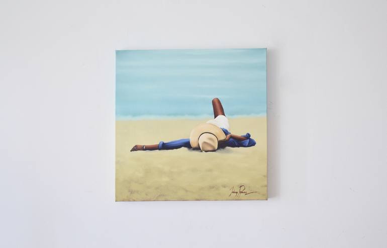 Original Figurative Beach Painting by Johnny Popkess