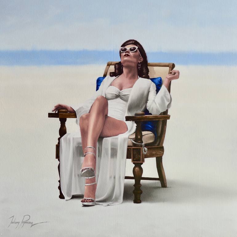 Original Figurative Women Painting by Johnny Popkess