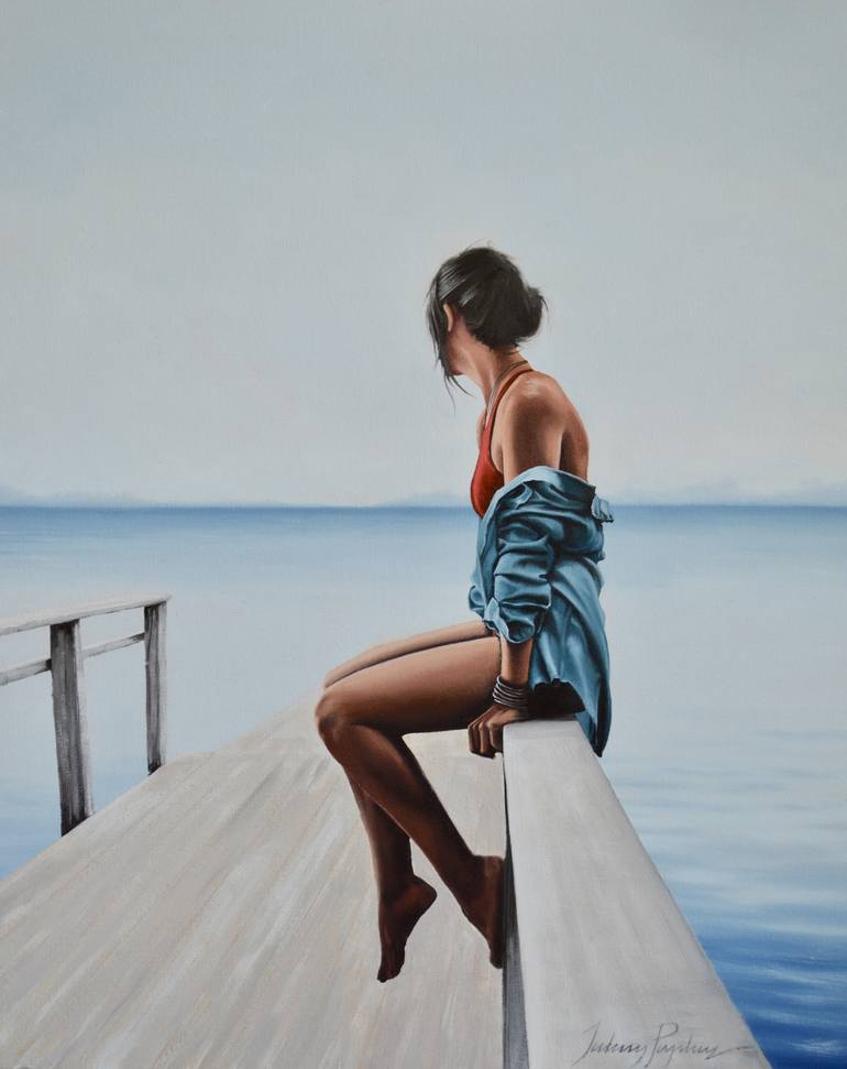 Original Figurative Women Painting by Johnny Popkess