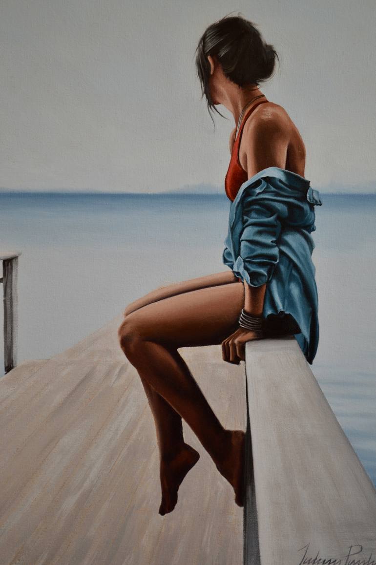 Original Figurative Women Painting by Johnny Popkess