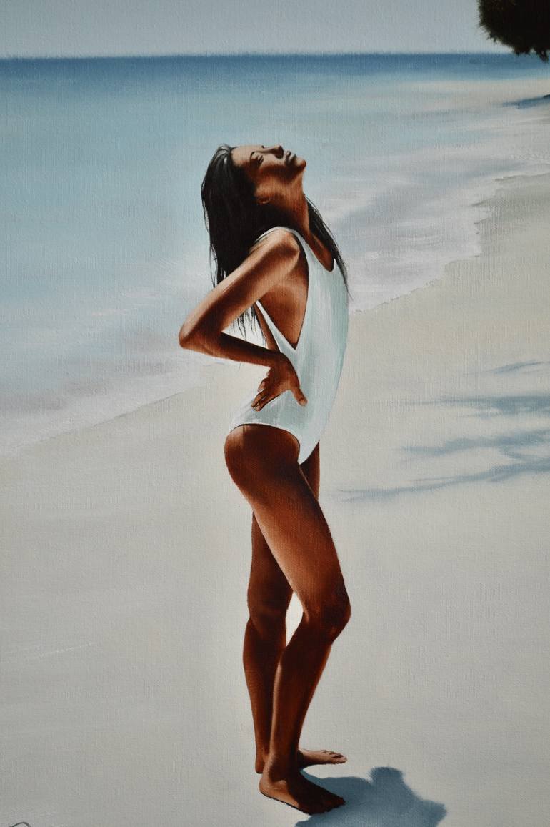 Original Realism Beach Painting by Johnny Popkess