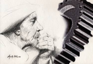 Original Realism Portrait Drawings by Agustín Bilbao