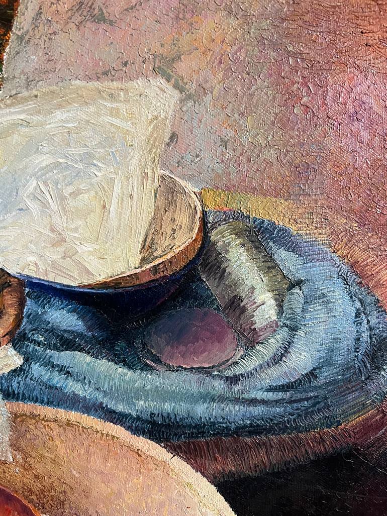 Original Impressionism Women Painting by Titus Agbara