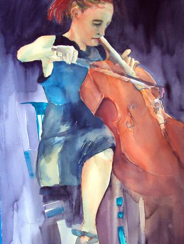 Original Figurative Music Paintings by Consuelo Moros