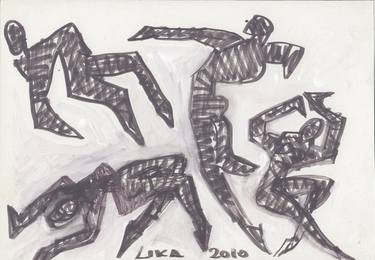 Original Abstract Body Drawings by Lika Volchek