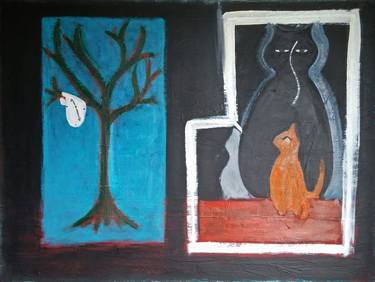 Print of Conceptual Cats Paintings by Christine Allan