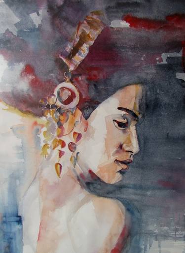 Original Expressionism Women Paintings by marlene de la cruz ahue