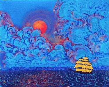 Original Fine Art Seascape Paintings by Dragos Burghiu