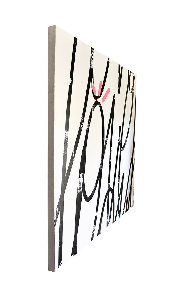 Original Abstract Typography Painting by Yannick Hamon