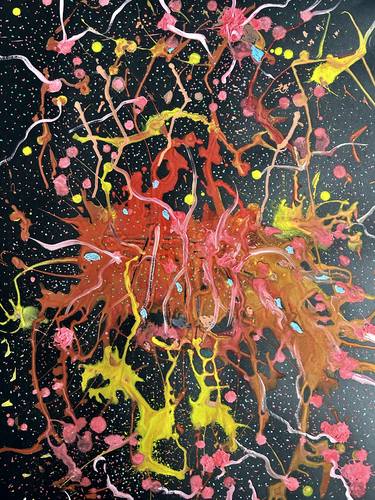 Original Abstract Expressionism Abstract Painting by Myrna Robinson