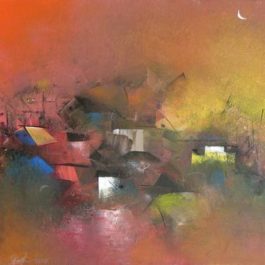 Original Abstract Expressionism Abstract Paintings by M Singh