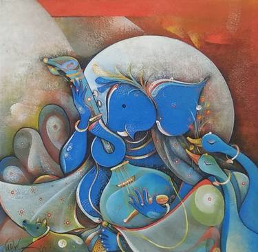 Original Conceptual Religious Paintings by M Singh