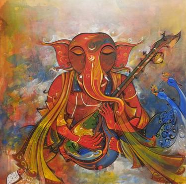 Original Expressionism Religious Paintings by M Singh
