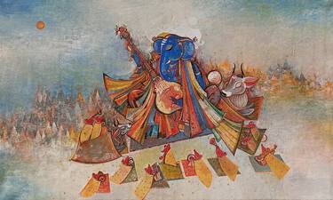 Original Abstract Expressionism Religion Paintings by M Singh