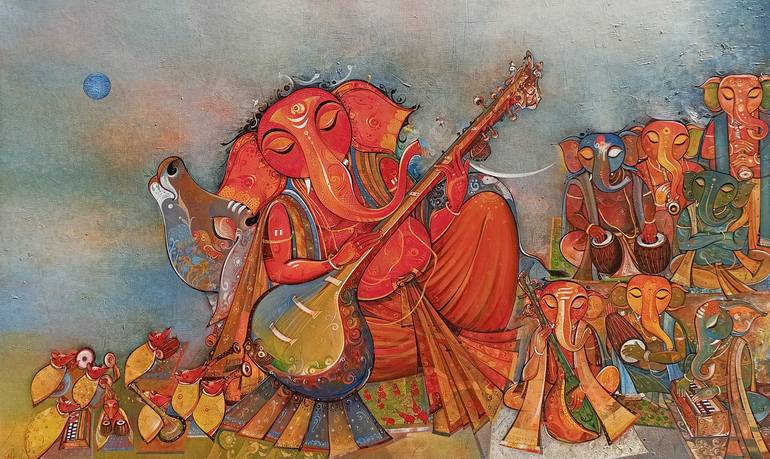 Original Religion Painting by M Singh