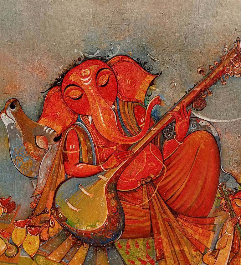Original Figurative Religion Painting by M Singh