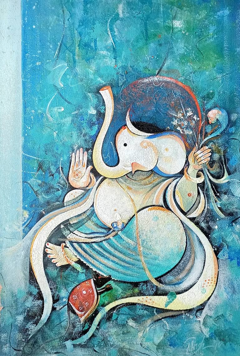 shree ganesha painting