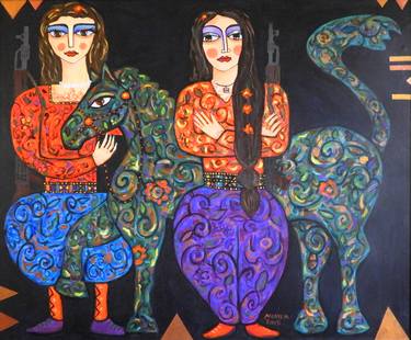 Original Figurative Women Paintings by Bahador Moayer