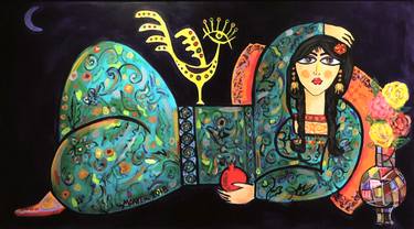 Original Figurative Women Paintings by Bahador Moayer