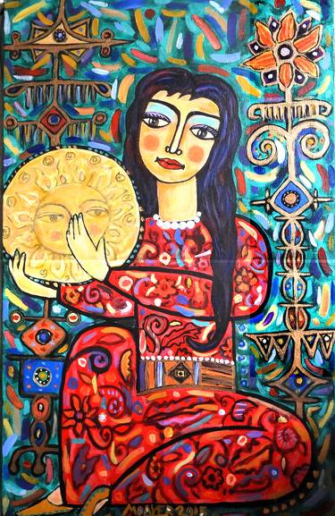 Original Figurative Women Paintings by Bahador Moayer