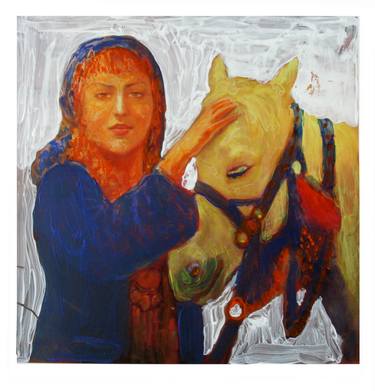 Original Figurative Horse Paintings by Bahador Moayer