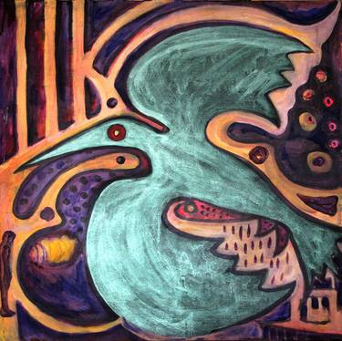 Original Figurative Animal Painting by Bahador Moayer