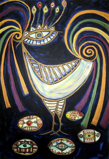 Original Surrealism Animal Painting by Bahador Moayer