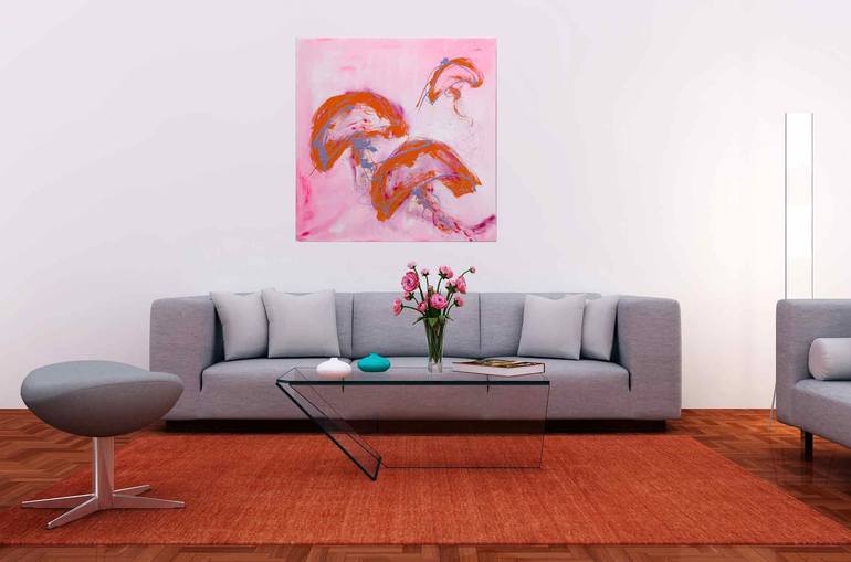 Original Abstract Expressionism Animal Painting by Chen Li