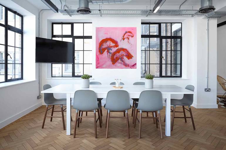 Original Abstract Expressionism Animal Painting by Chen Li